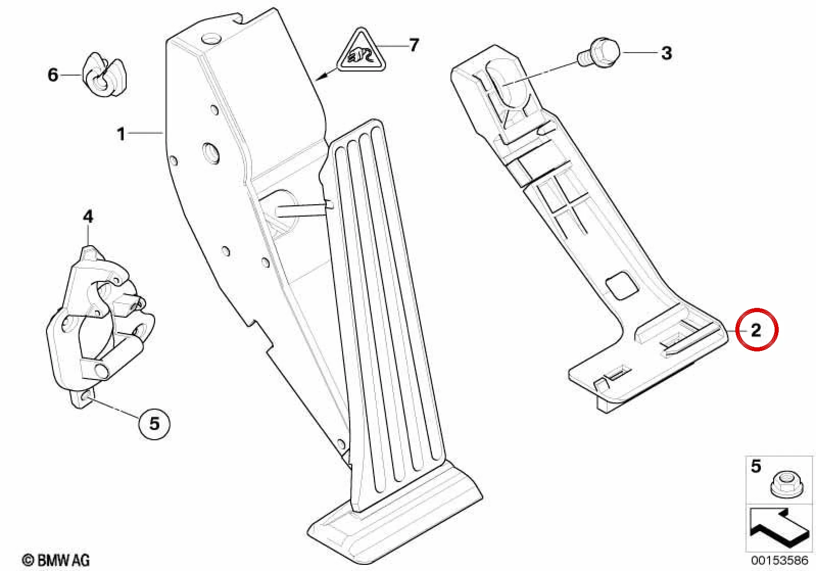 BMW 3 Serisi E46 Gaz Pedalı Modülü Adaptör Plakası 35426772704