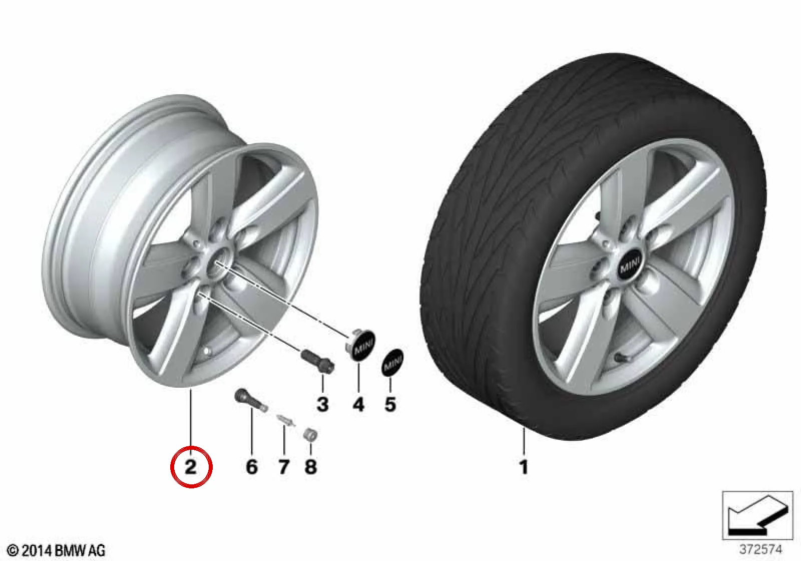 BMW MINI R60 R61 Air Spoke Minimalism Jant 16 İnç 36109813475
