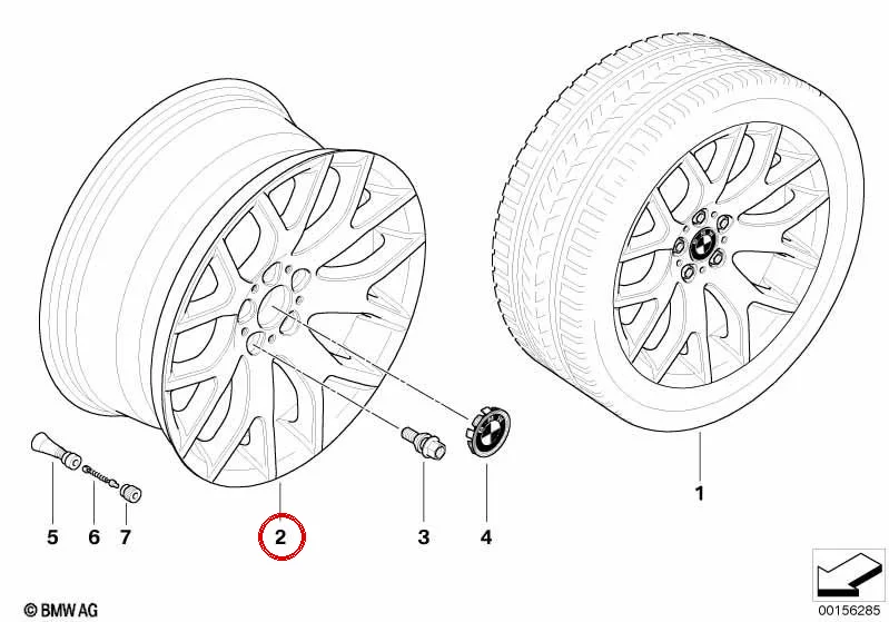 BMW X5 E70 Cross Spoke 177 Alaşım Jant 20 İnç 36116774398