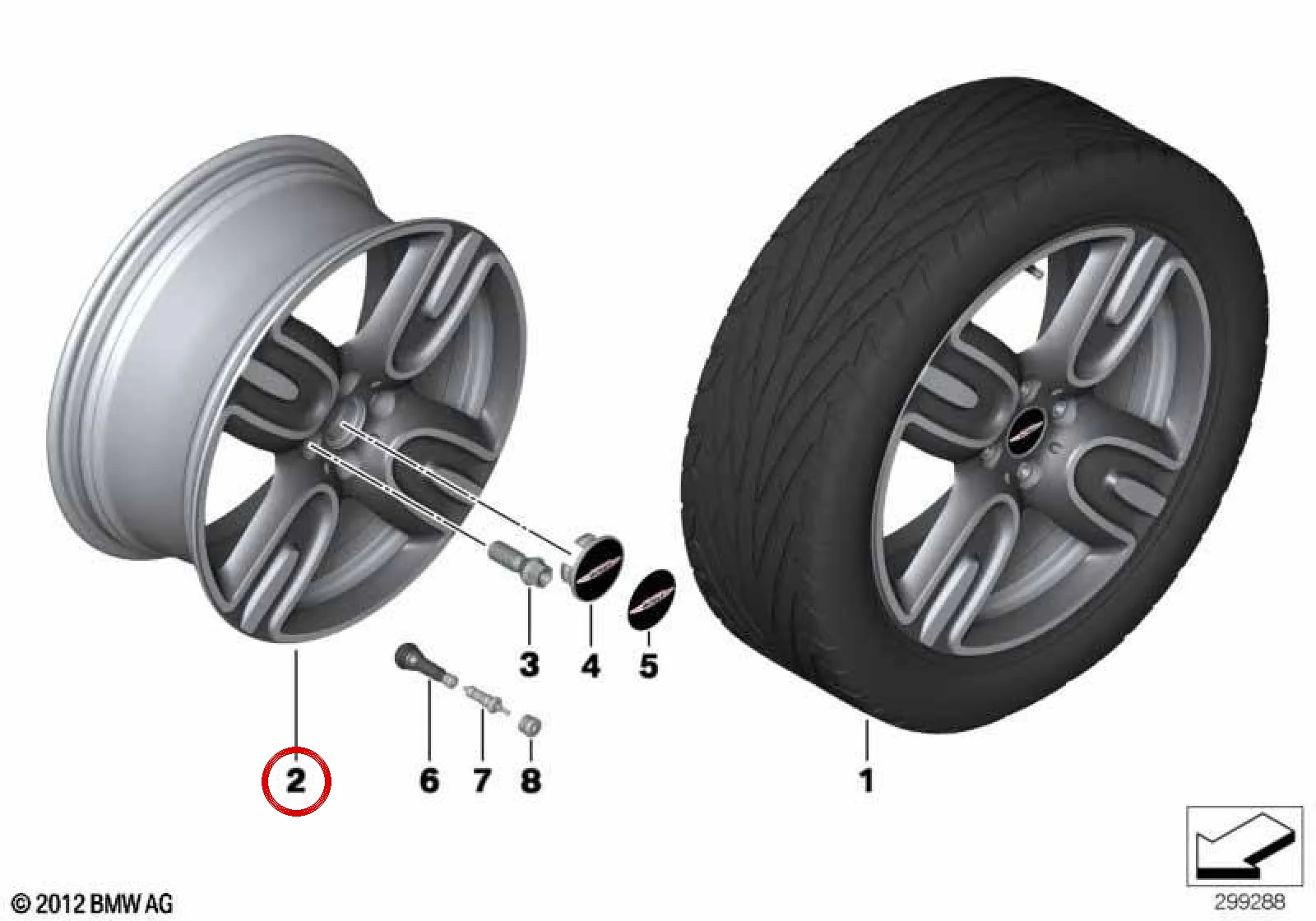 BMW MINI R56 JCW GP2 Stil Alüminyum Jant 17 İnç 36116856220