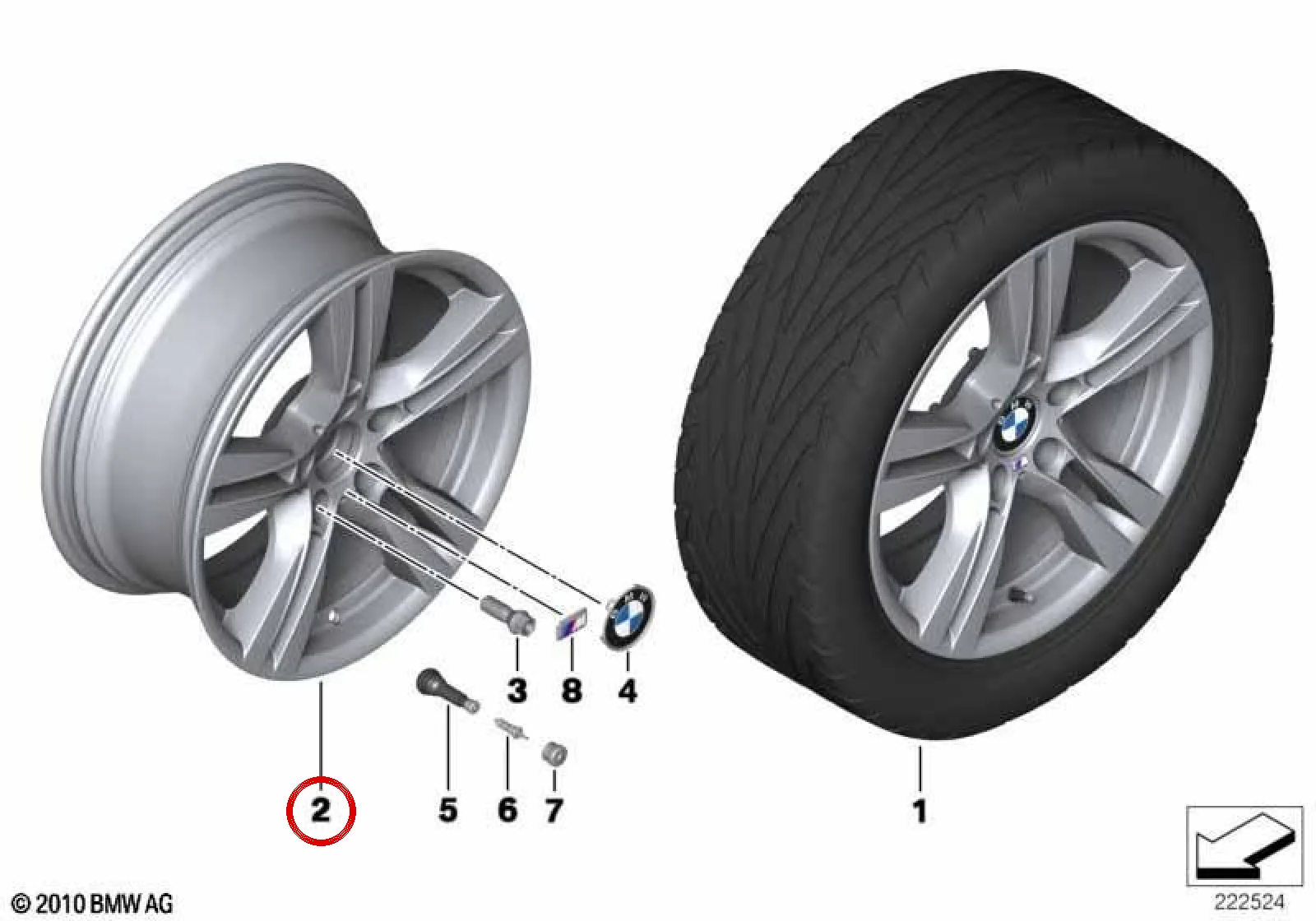 BMW X1 E84 Arka M Çift Kollu 355 Stil Jant 36117842637