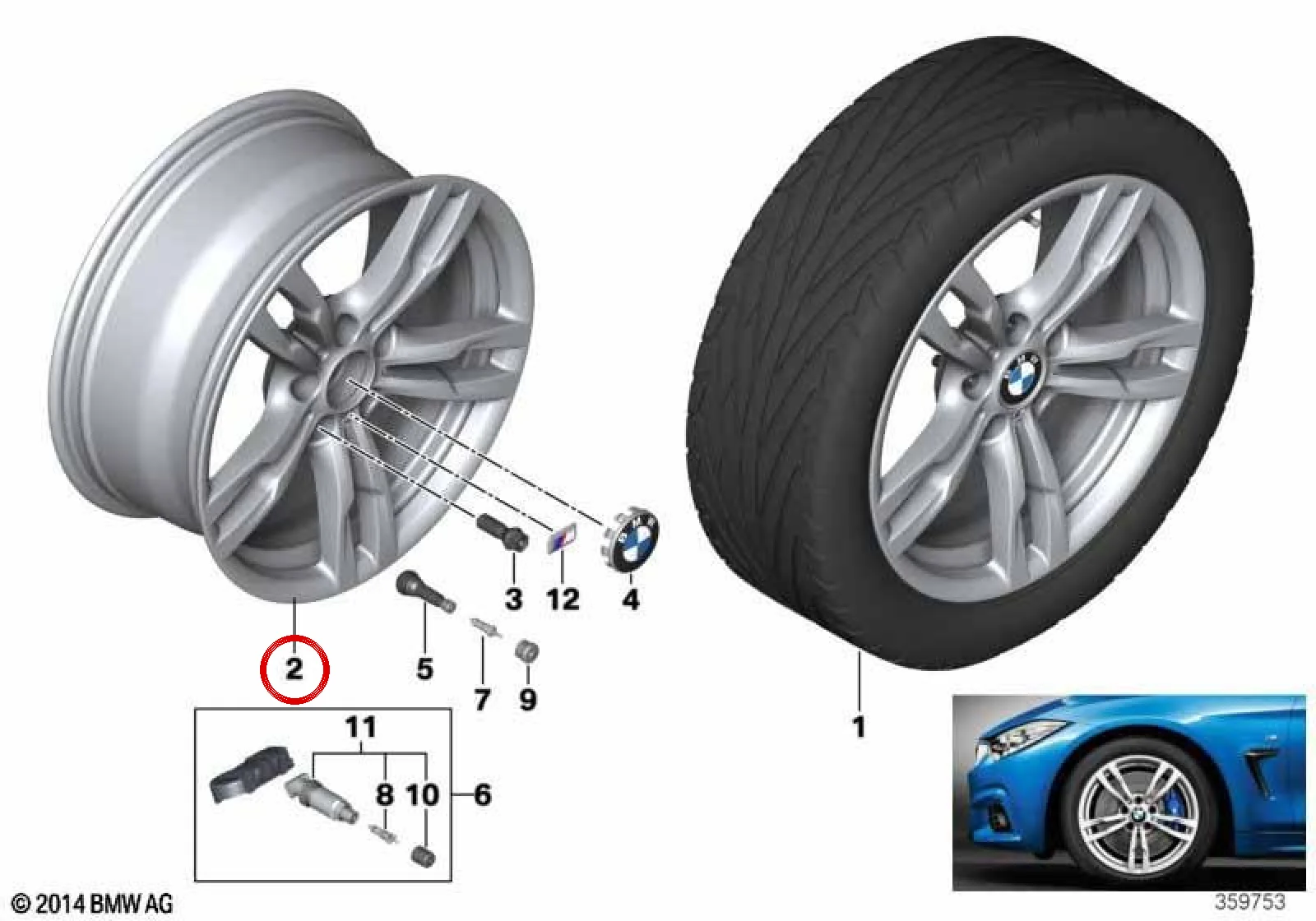 BMW F30 F31 F32 F33… 18 İnç Alaşım Jant 36117852491