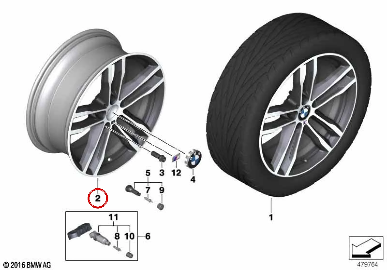 BMW F30 F31 F32 F33… 19 İnç Alaşım Jant 36117856710