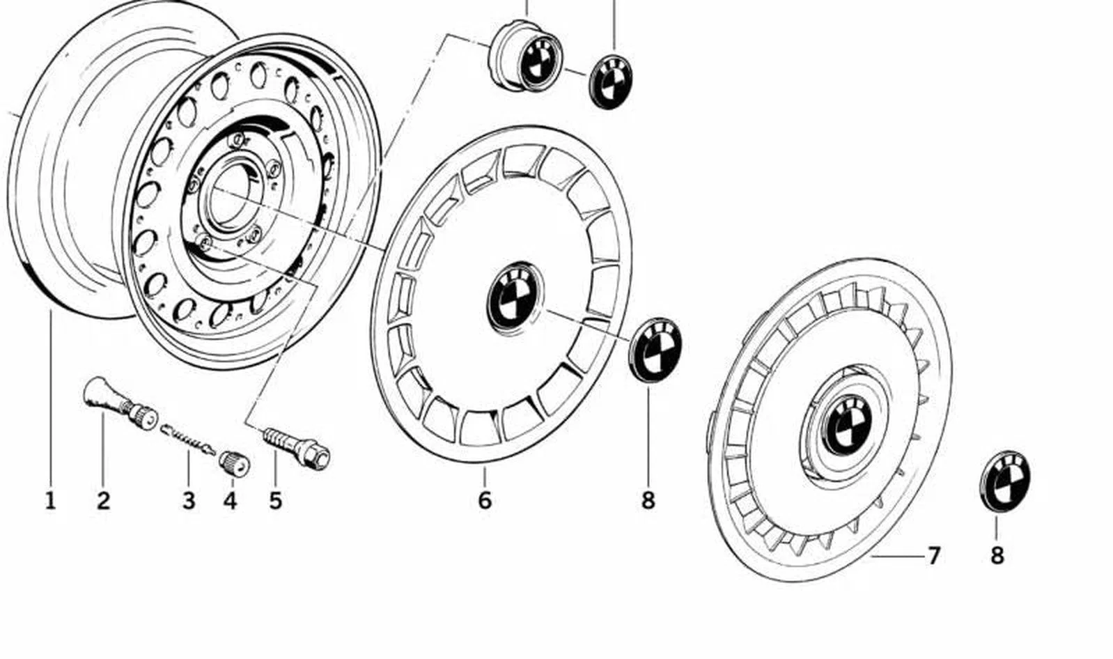 BMW E24 E28 E30 Jant Kapağı 14 İnç 392 mm 36131180667