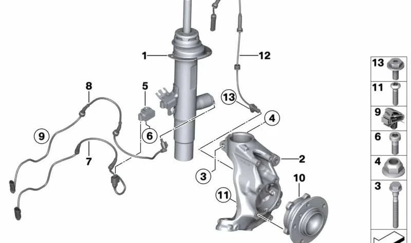 BMW 4 Serisi F36 Ön Sol Amortisör 37116854201
