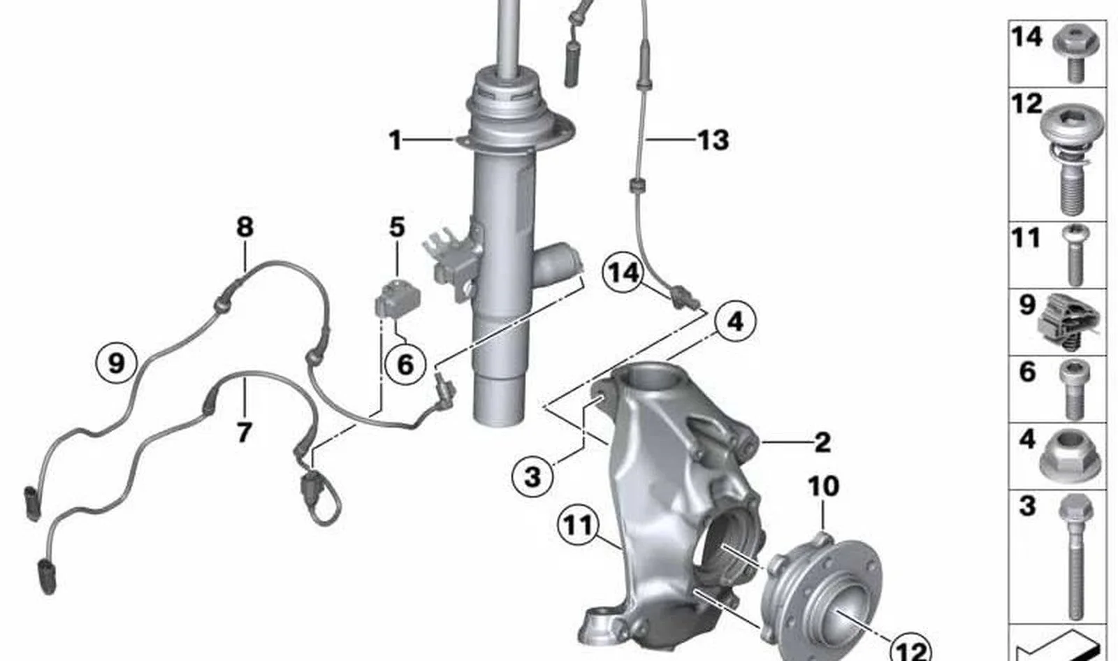 BMW 4 Serisi F32 Ön Sağ VDC Amortisör 37116864760