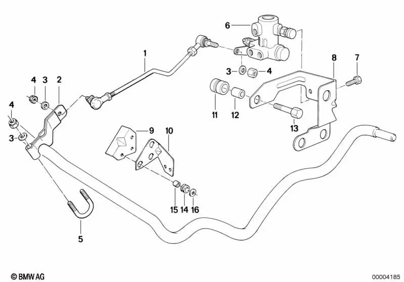 BMW 5 Serisi E34 Seviye Ayar Valfi Braketi 37121134169