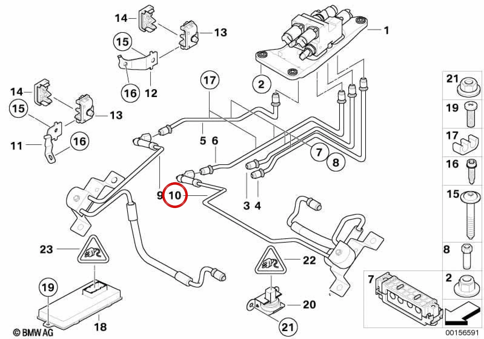 BMW E70 E71 Salınım Motoru Basınç Hattı 37206772047