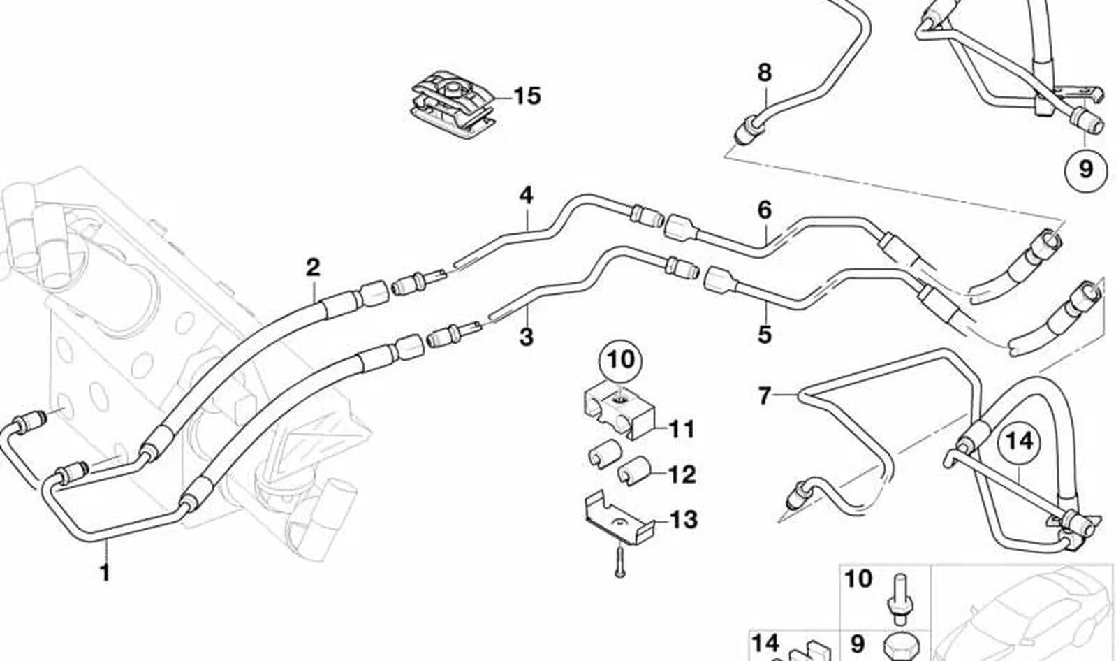 BMW E34 E36 E46 E53… Boru Tutucusu 37206774051
