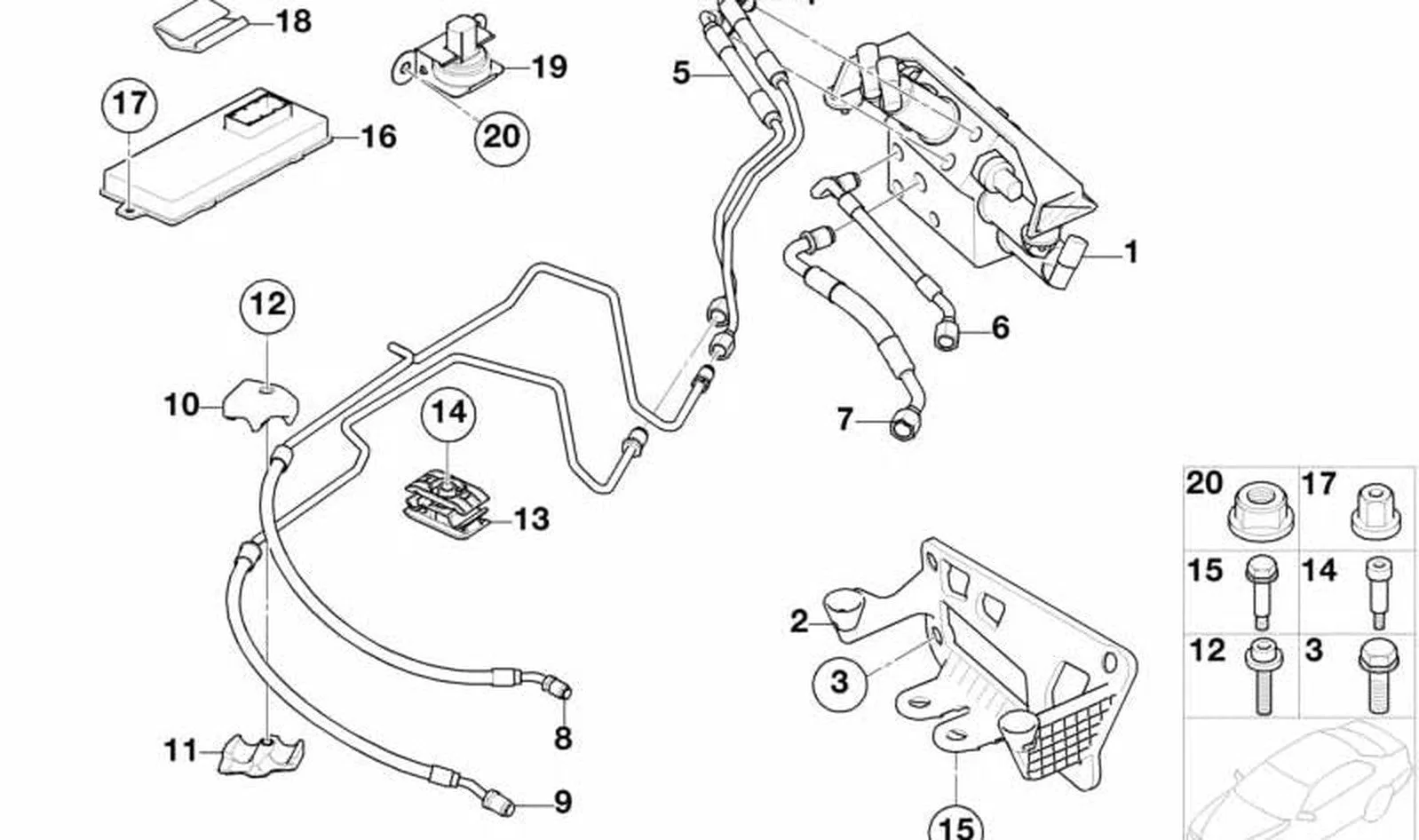 BMW E60 E61 E63 E64… Valf Bloğu Flanşlı Cıvatası M6 37206777944