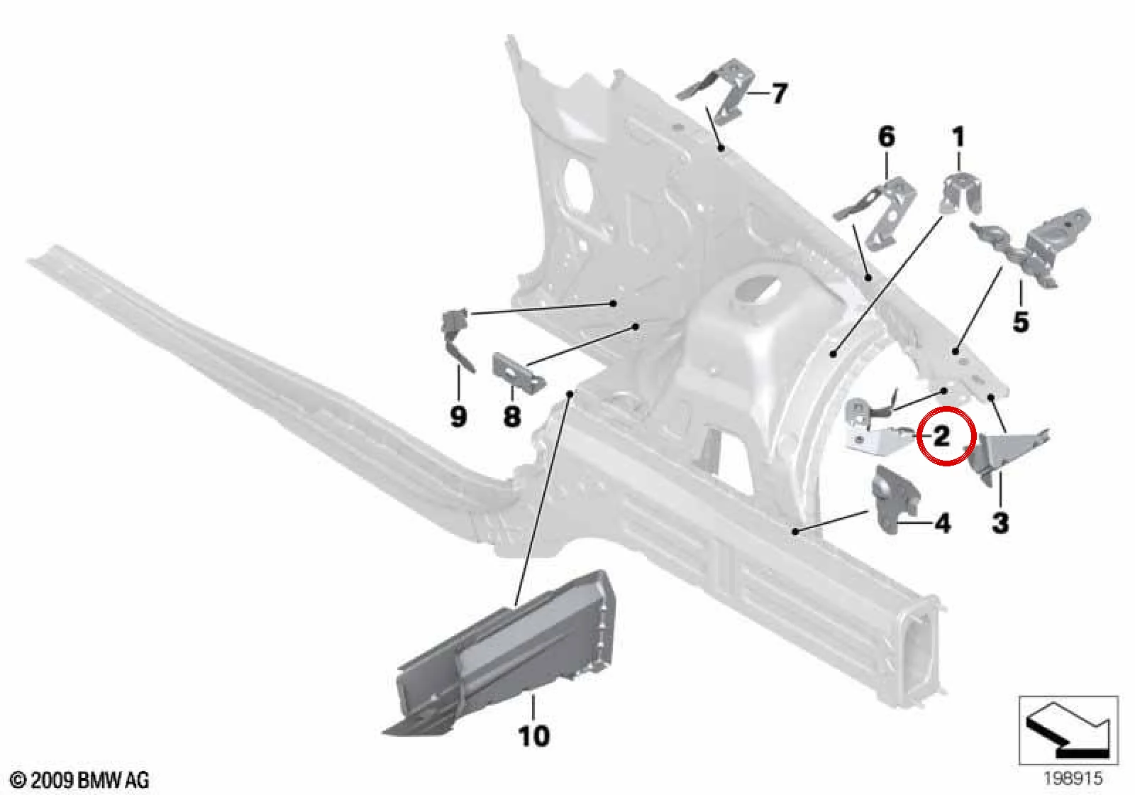 BMW X1 E84 Sol Emme Susturucusu Braketi 41002993043
