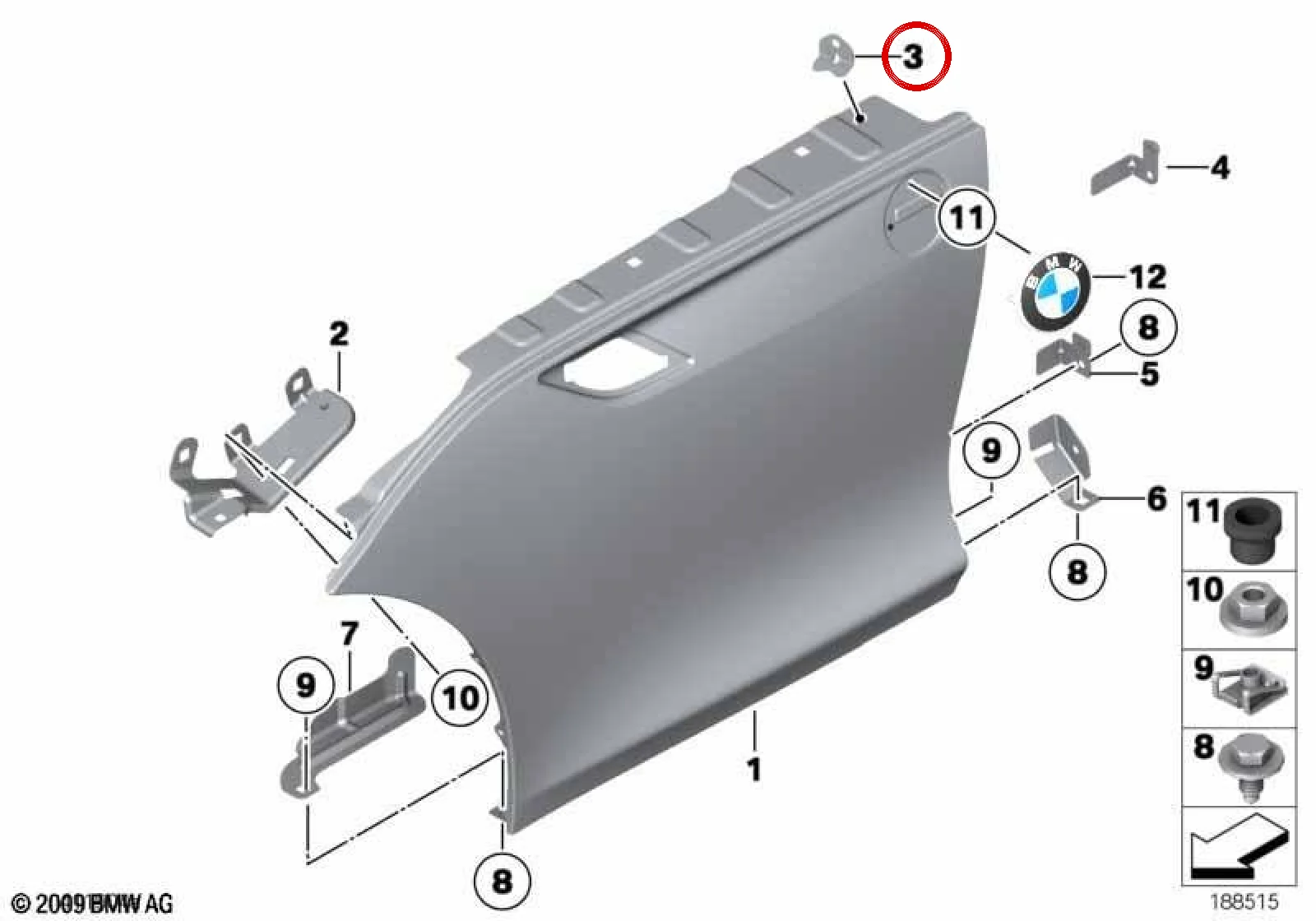 BMW Z4 E89 Yan Panel Üst Tutucusu 41007224892