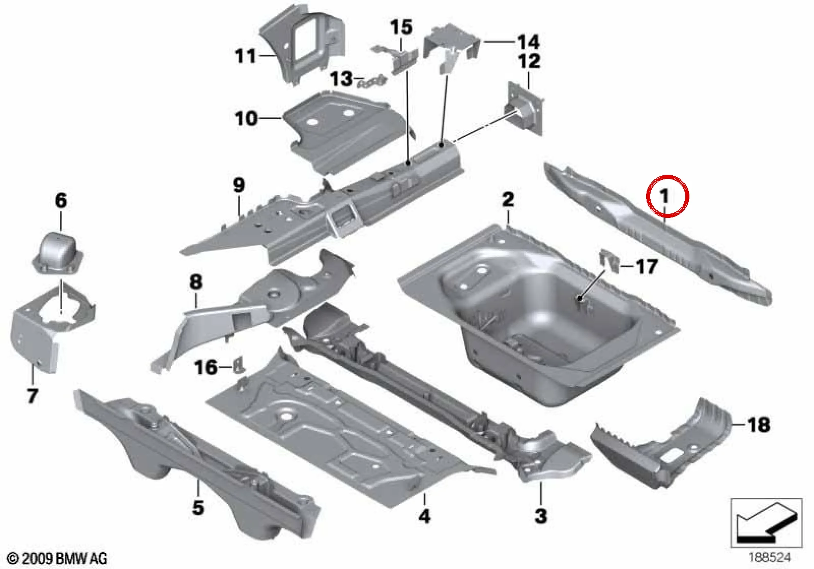 BMW Z4 E89 Bagaj Tabanı Arka Traversi 41007225102