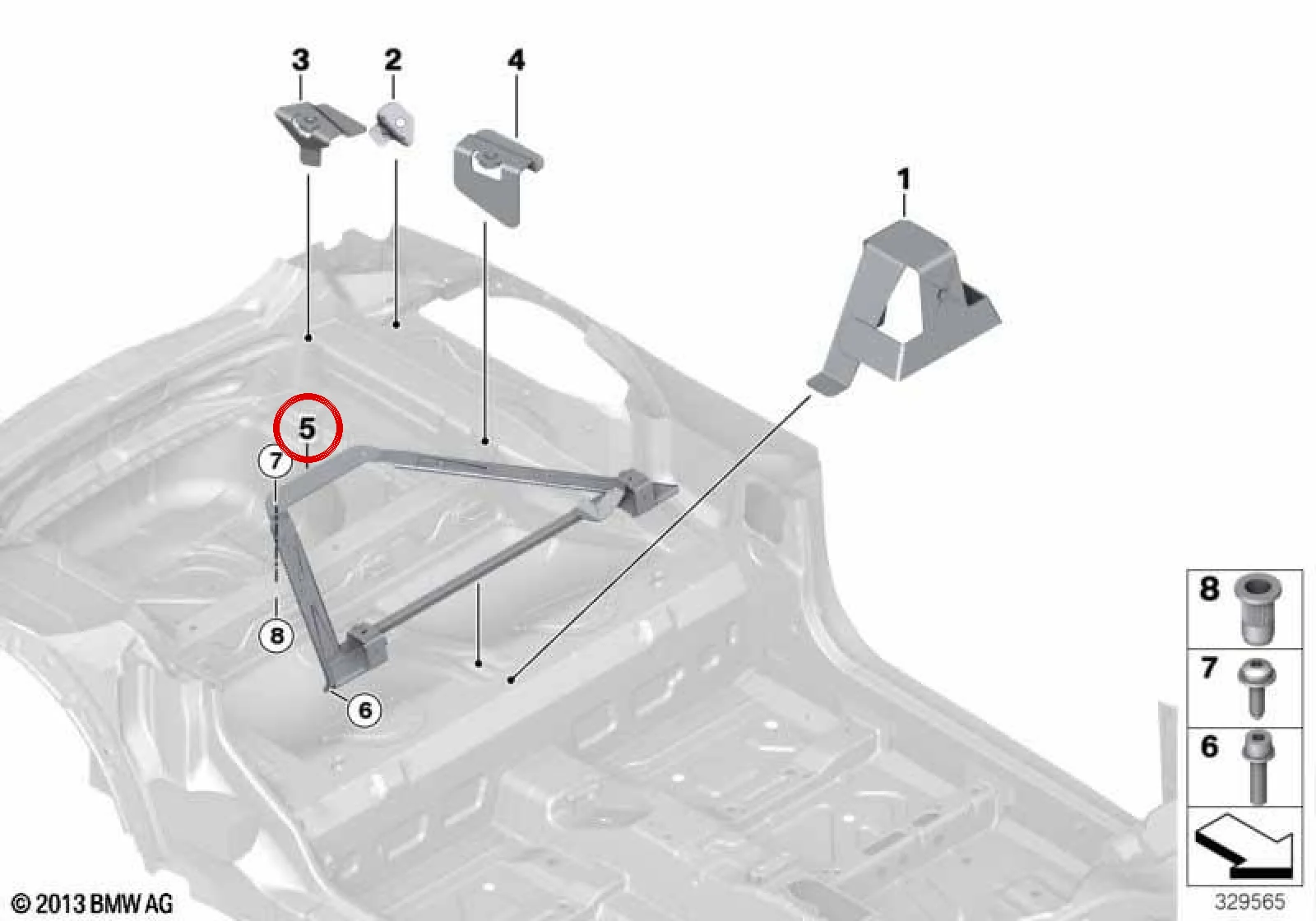 BMW MINI R55 Bagaj Tabanı Yapı Takviyesi 41007344639