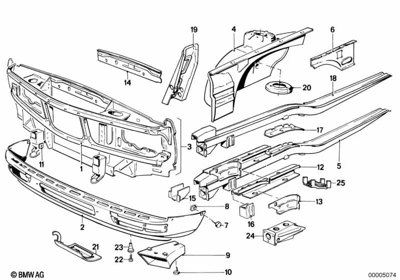 BMW 5 Serisi E28 Sağ Gövde Braketi 41111900672