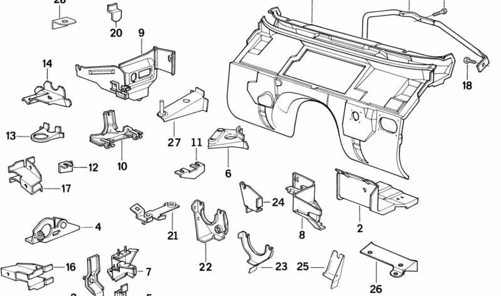BMW E32 E34 Şase Kablosu Braketi 41111911957