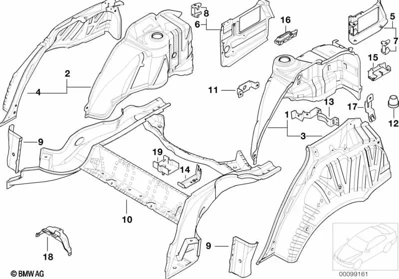 BMW 5 Serisi E39 Sol Dış Ek Susturucu Braketi 41112498325