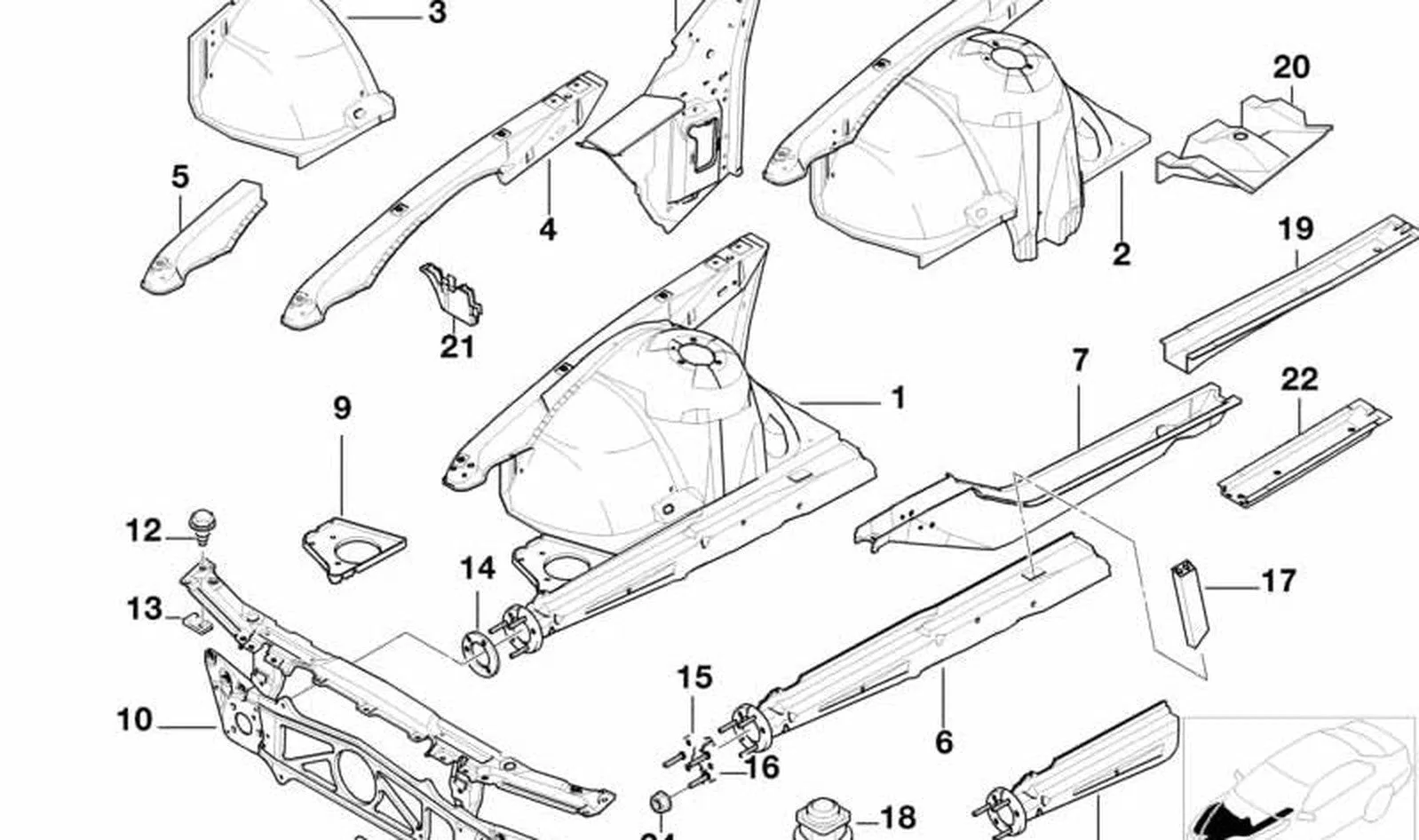 BMW E38 E39 Tampon Dış Taşıyıcı Braketi 41118125273