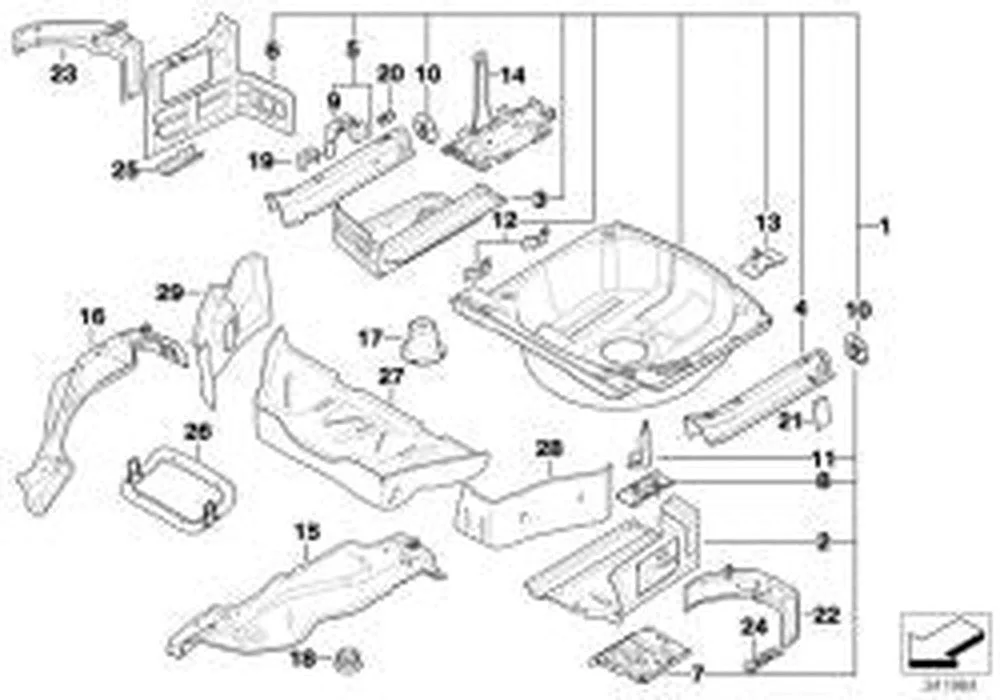 BMW 3 Serisi E46 Arka Amortisör Yuvası Desteği 41118243227