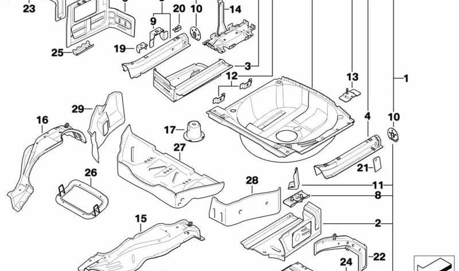 BMW 3 Serisi E46 Arka Tampon Sağ Braketi 41118248640