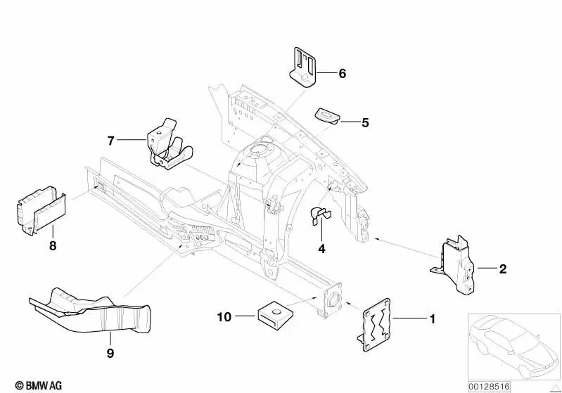 BMW X5 E53 Radyatör Oturma Braketi 41118408881