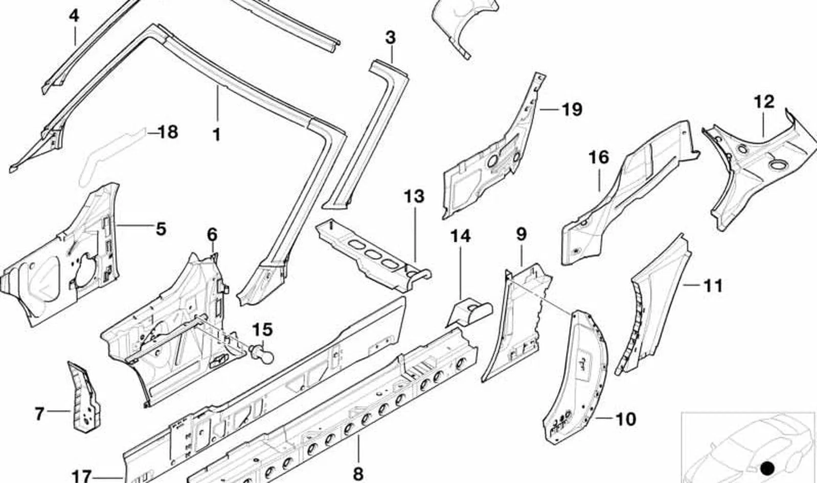 BMW 3 Serisi E46 Arka Sağ Yan Panel 41118413394