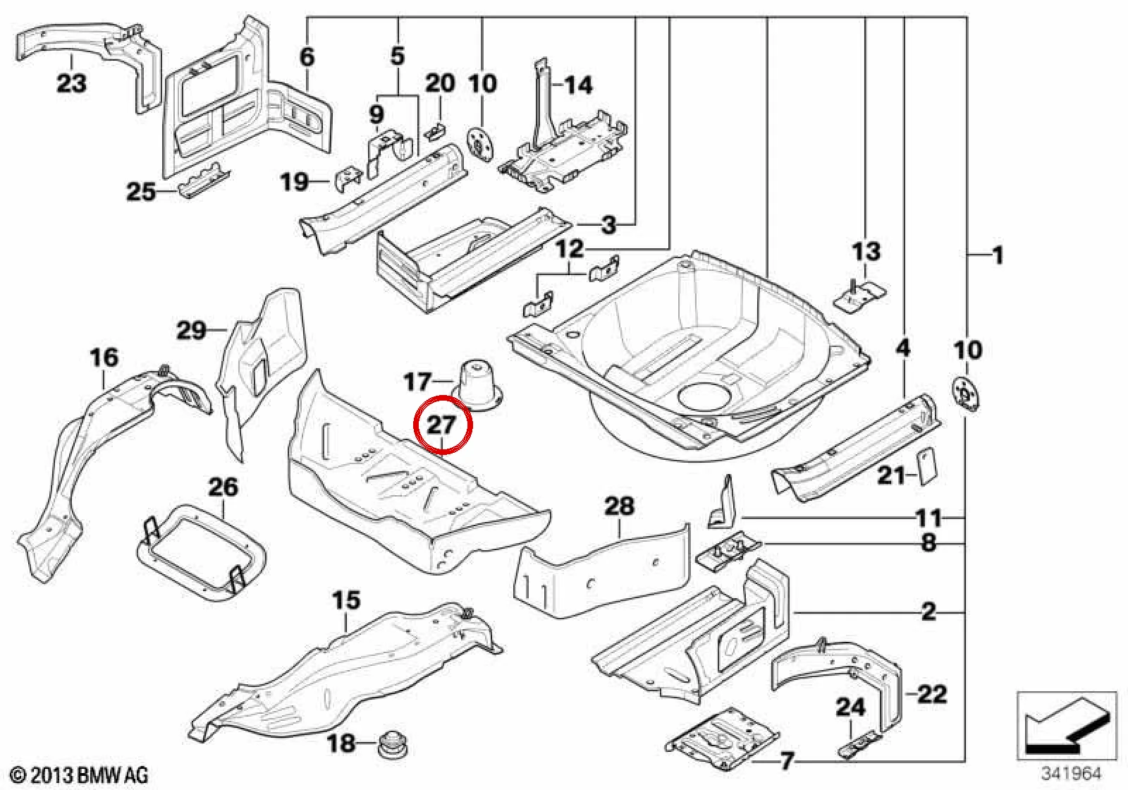 BMW 3 Serisi E46 Salıncak Bağlantı Braketi 41127032575