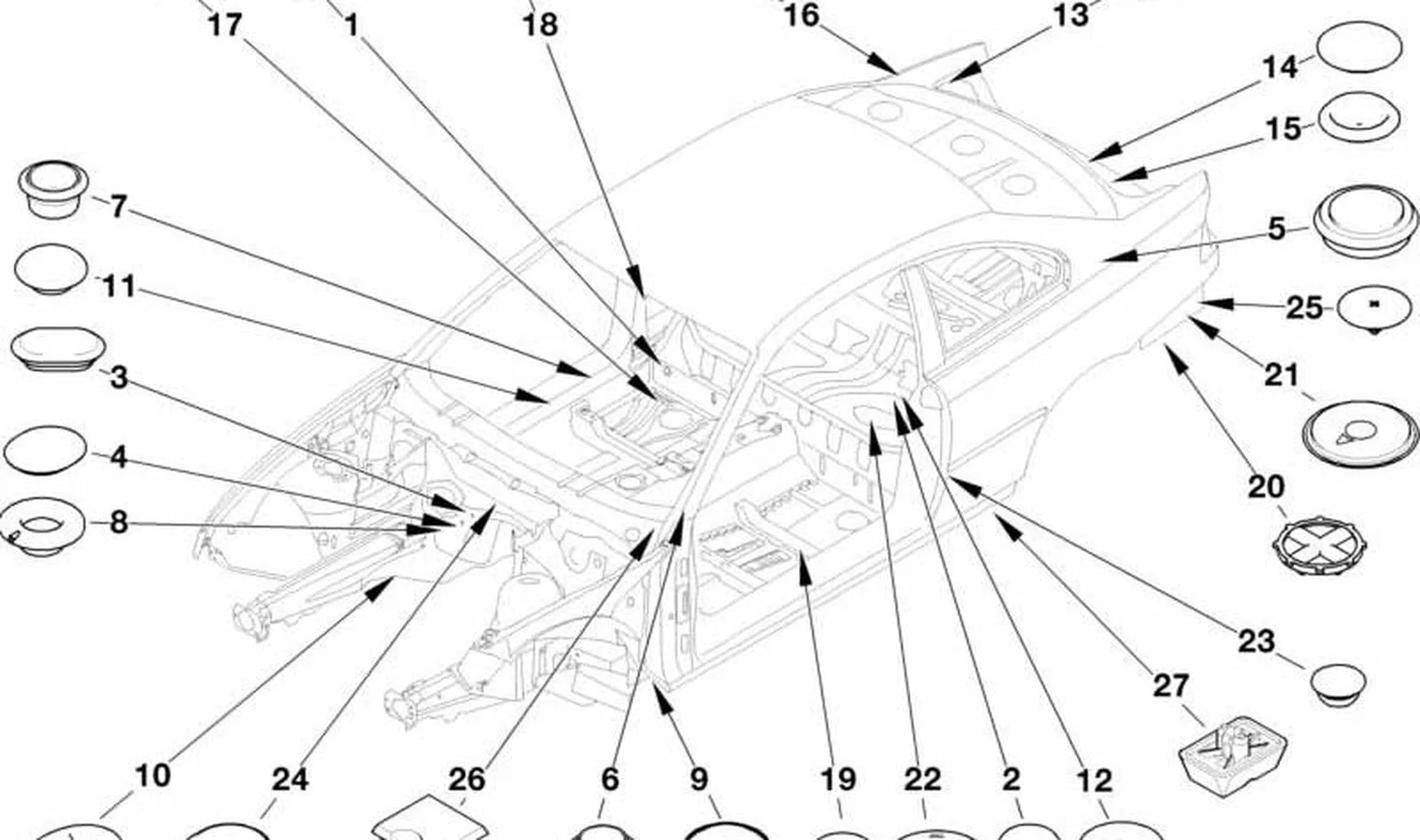 BMW E46 E53 E60 E61… Arka Taban Kapatma Tapası 41127128476