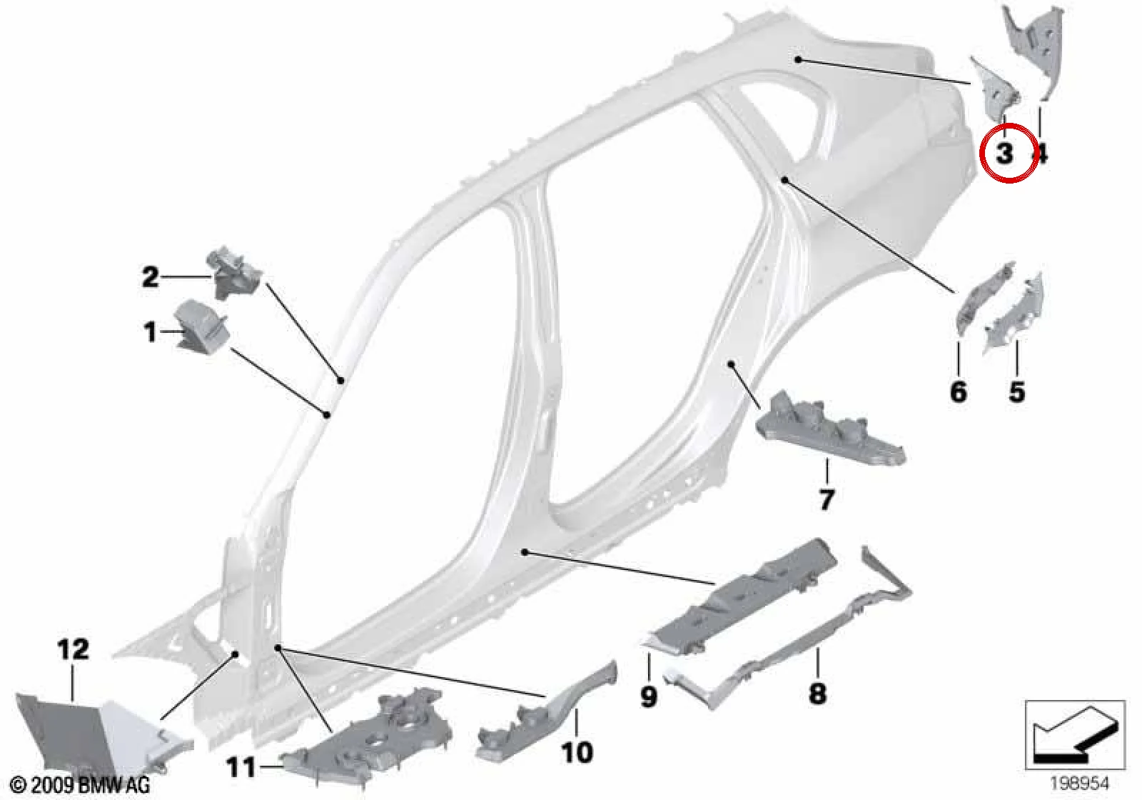BMW X1 E84 Sol D Direği Dış Paneli 41212990679
