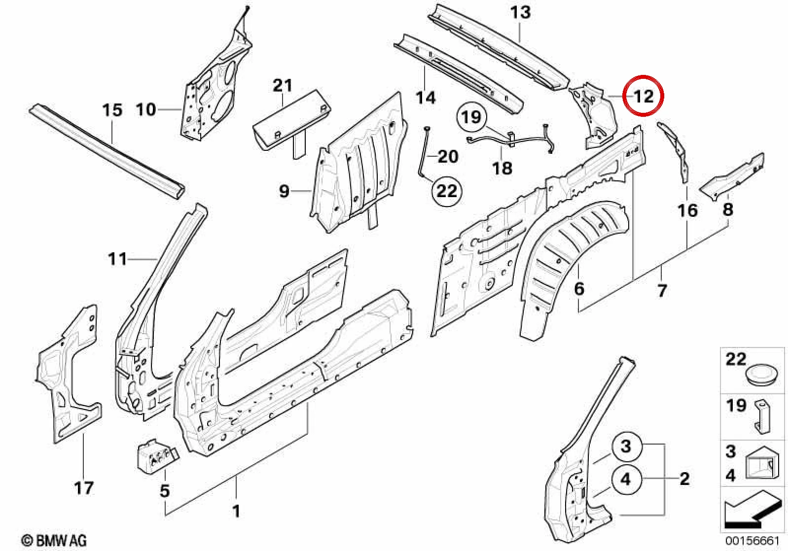 BMW 6 Serisi E64 Sol Arka Cam Çerçevesi 41217127395
