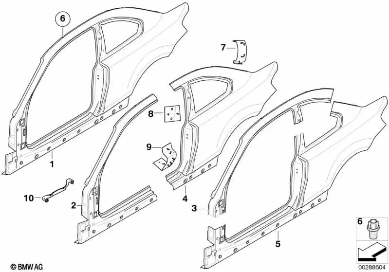 BMW 1 Serisi E81 E82 Arka Etek Takviye Sacı 41217275564