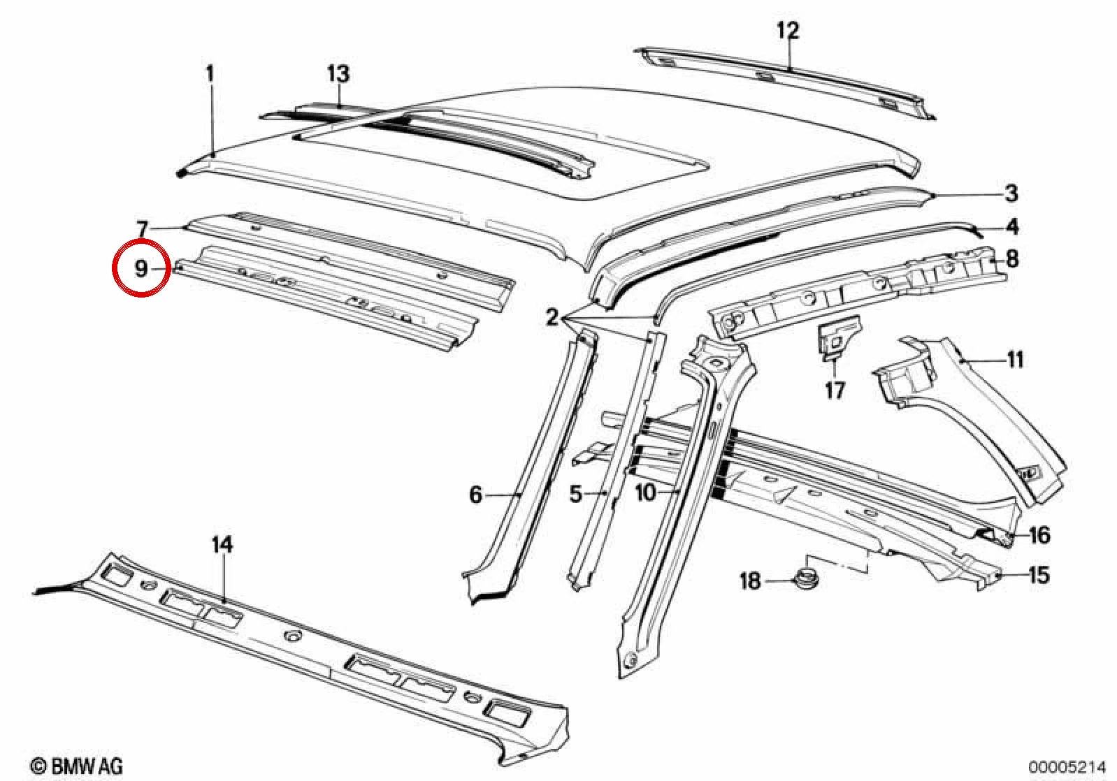BMW 3 Serisi E30 Motor Bölmesi Arka Duvar Üst Kapağı 41321913777