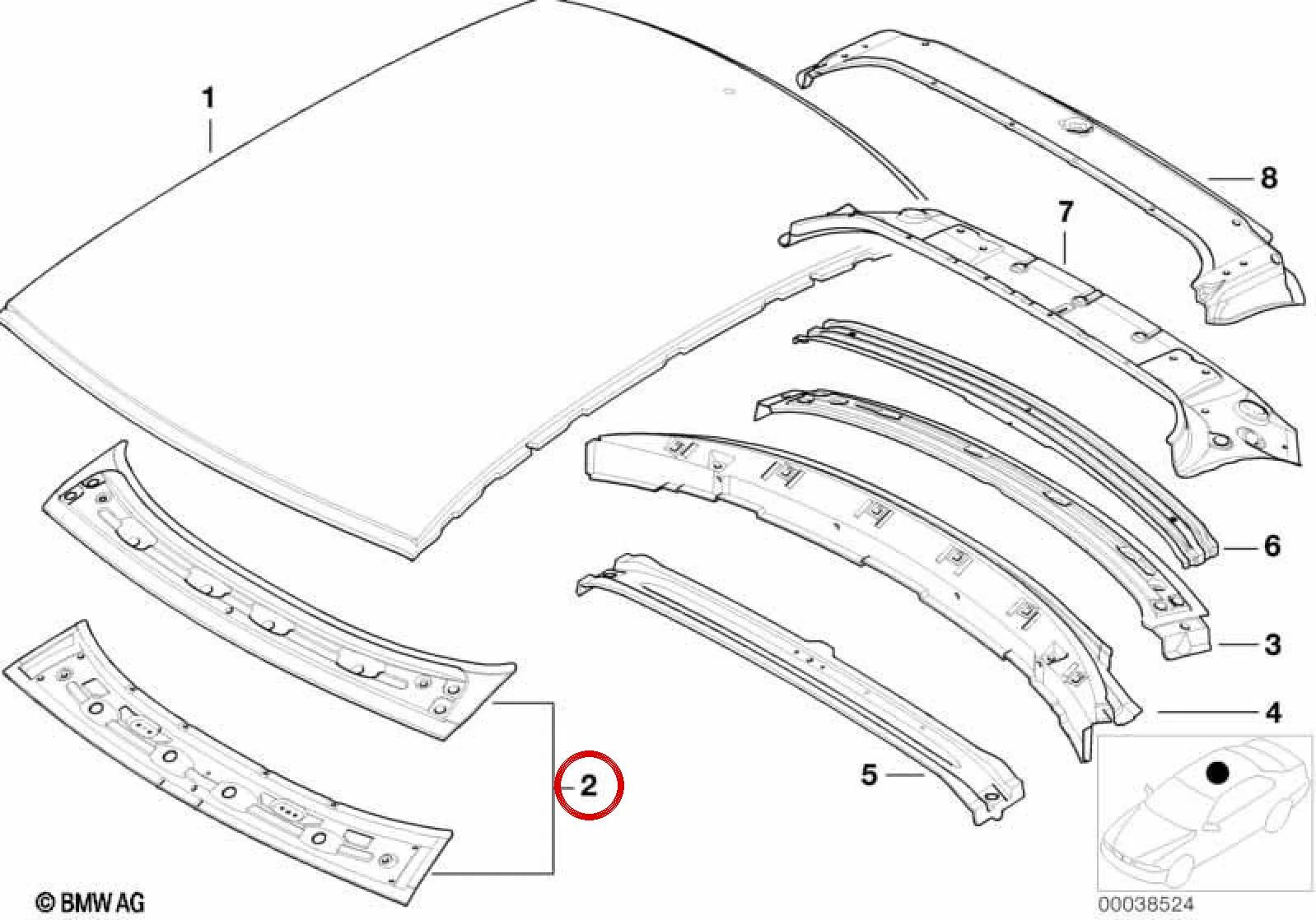 BMW 3 Serisi E46 Ön Cam Altı Üst Kapak Paneli 41327013026