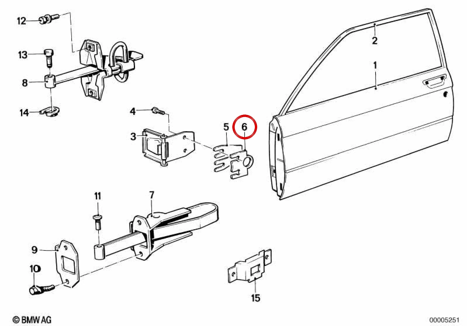 BMW E21 E28 Kapı Menteşe Plakası 41511873064