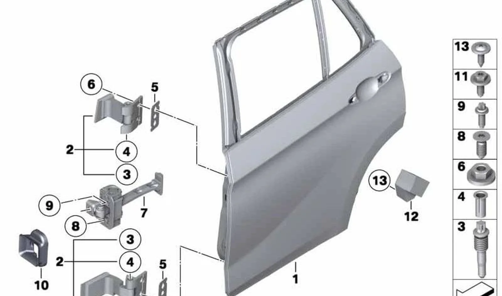 BMW E81 E82 E84 E87… Kapı Menteşe Burcu 41517362330