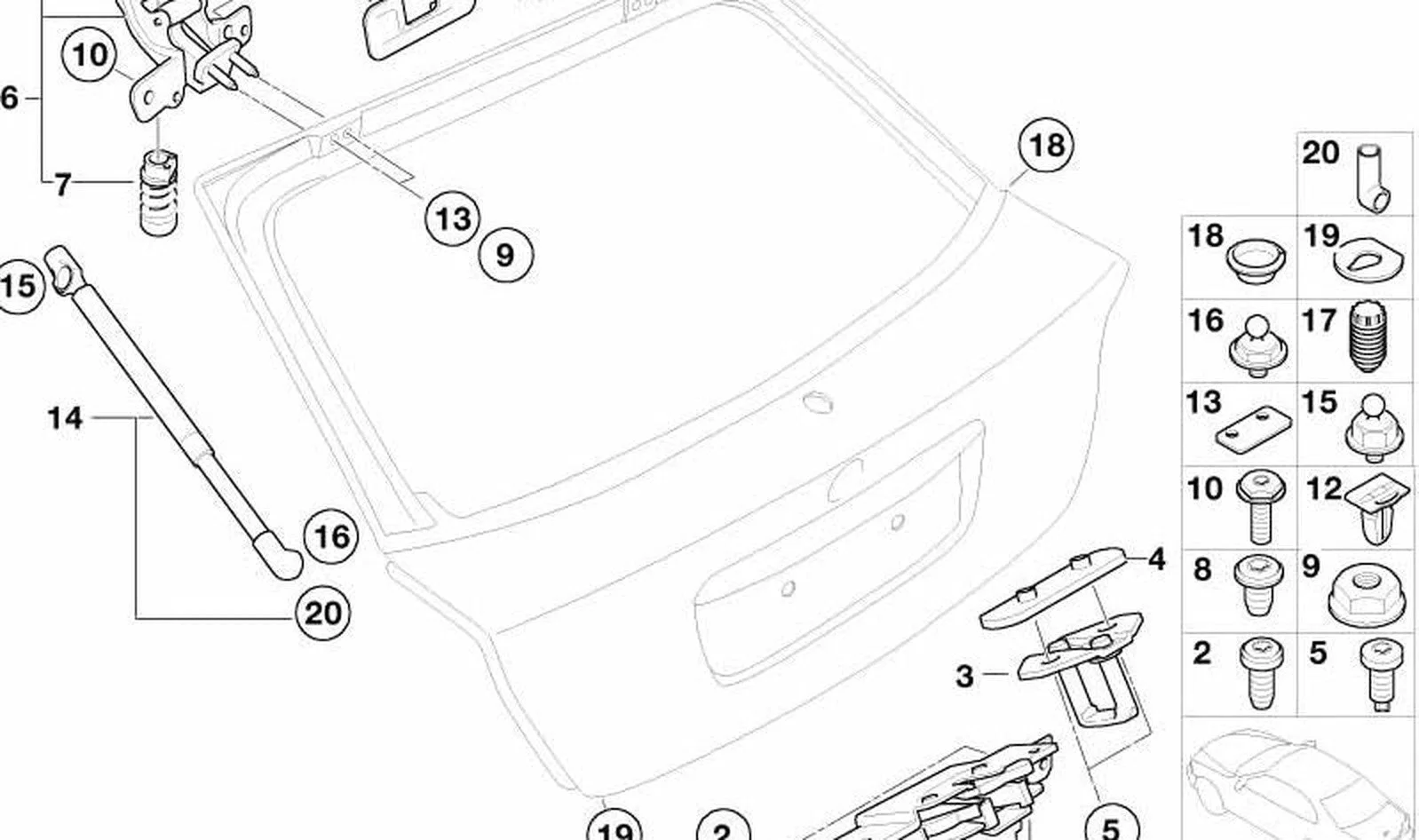 BMW 3 Serisi E46 Sağ Bagaj Kapağı Menteşesi 41627017798