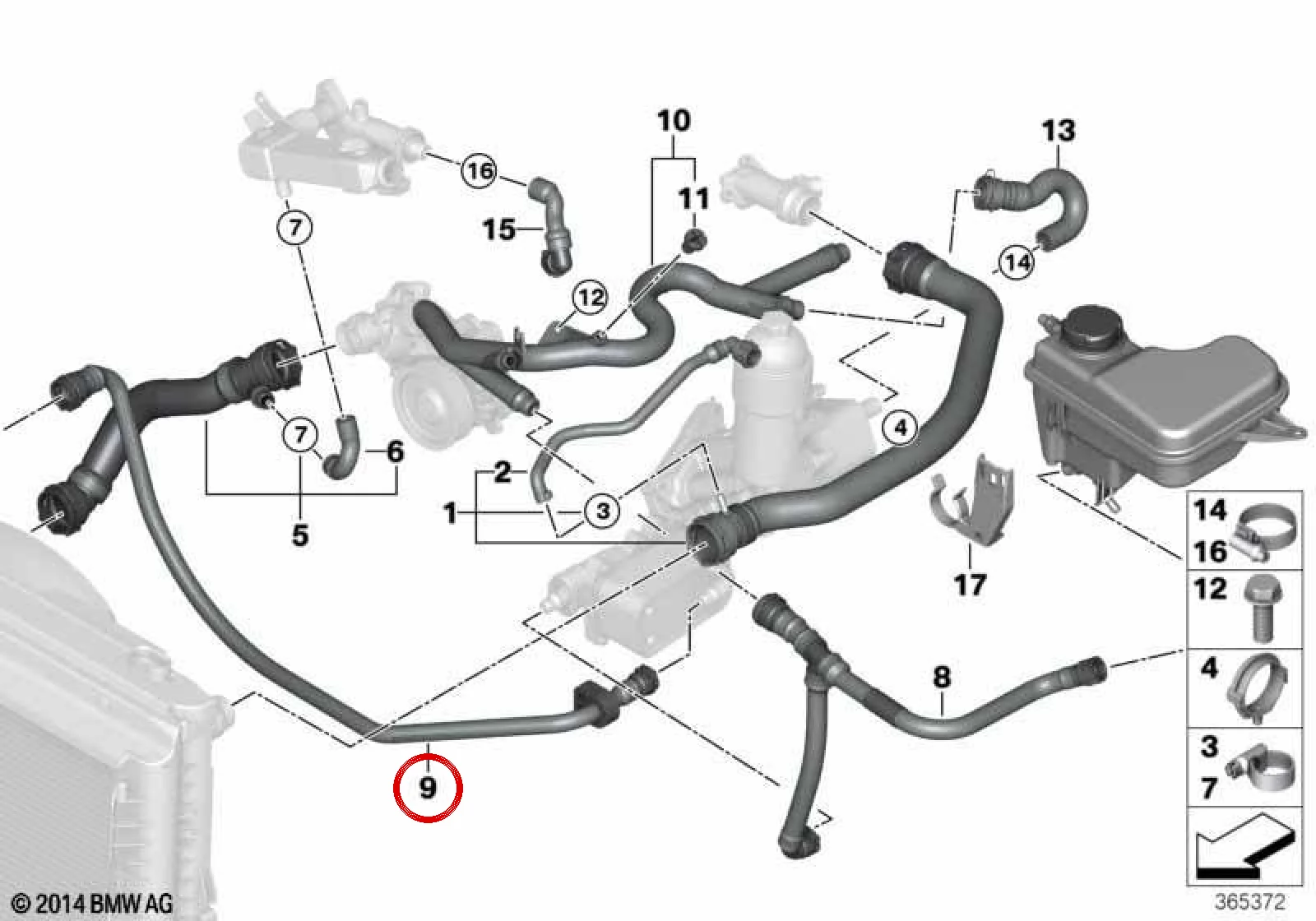 BMW 5 Serisi E60 530 D Su Hortumu 17127796273