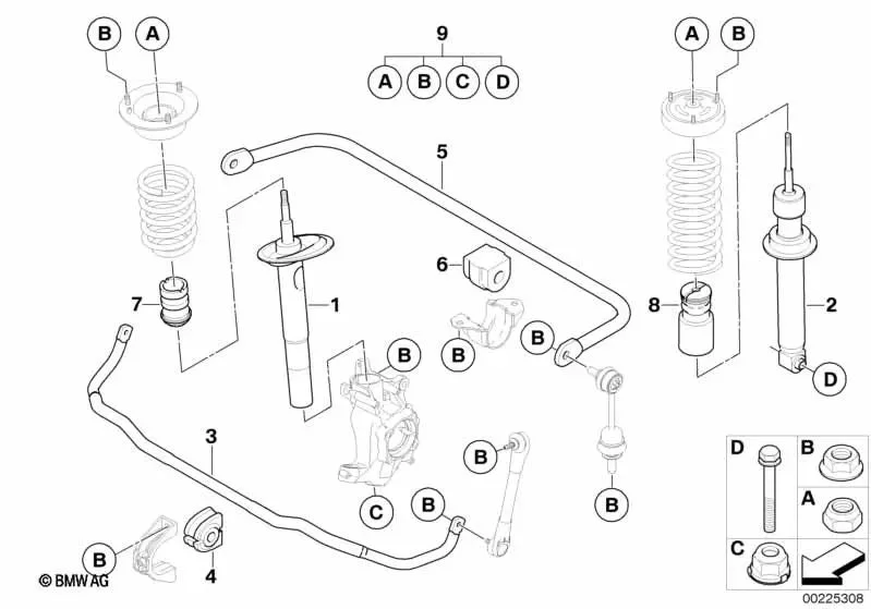 BMW 5 Serisi E60 Arka Vir Lastiği 16MM 33556761004