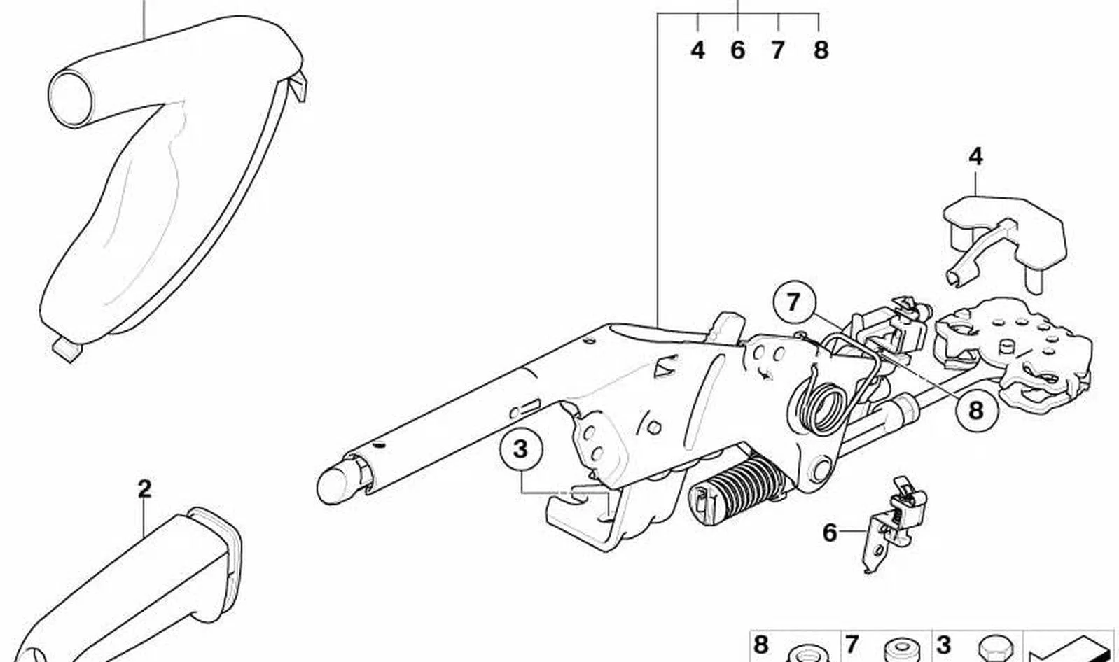BMW 5 Serisi E60 El Fren Kolu 34406775490