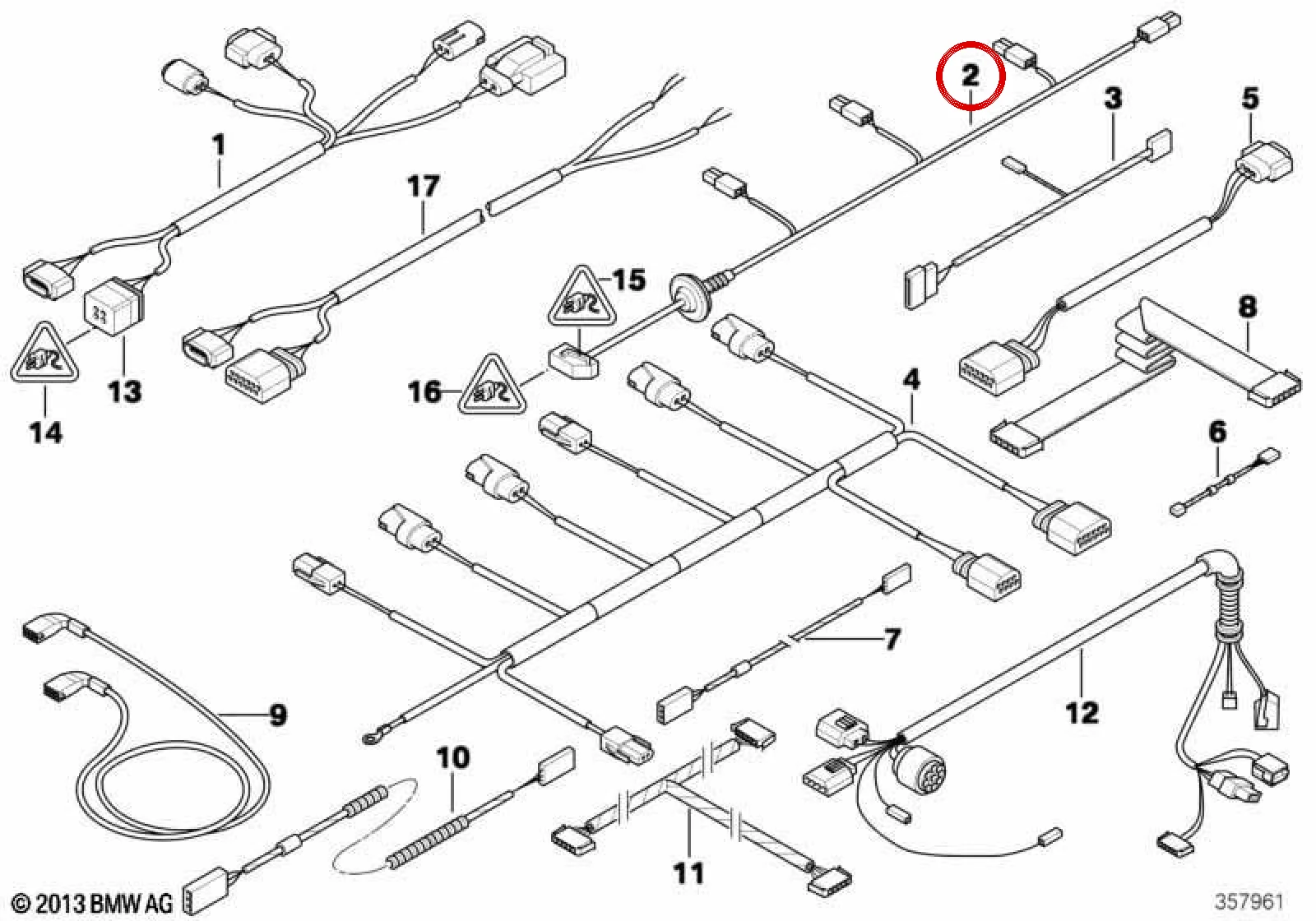 BMW 5 Serisi E60 Lci Arka PDC Kablo Seti 61129122276