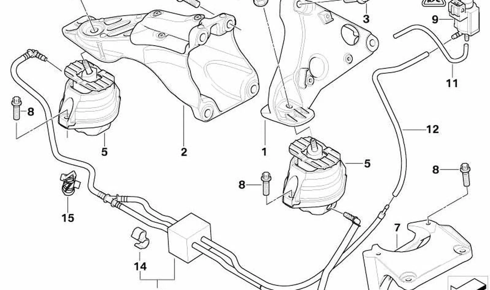 BMW 5 Serisi E60 Motor Alt Kulagı Alımunyum 22116761117