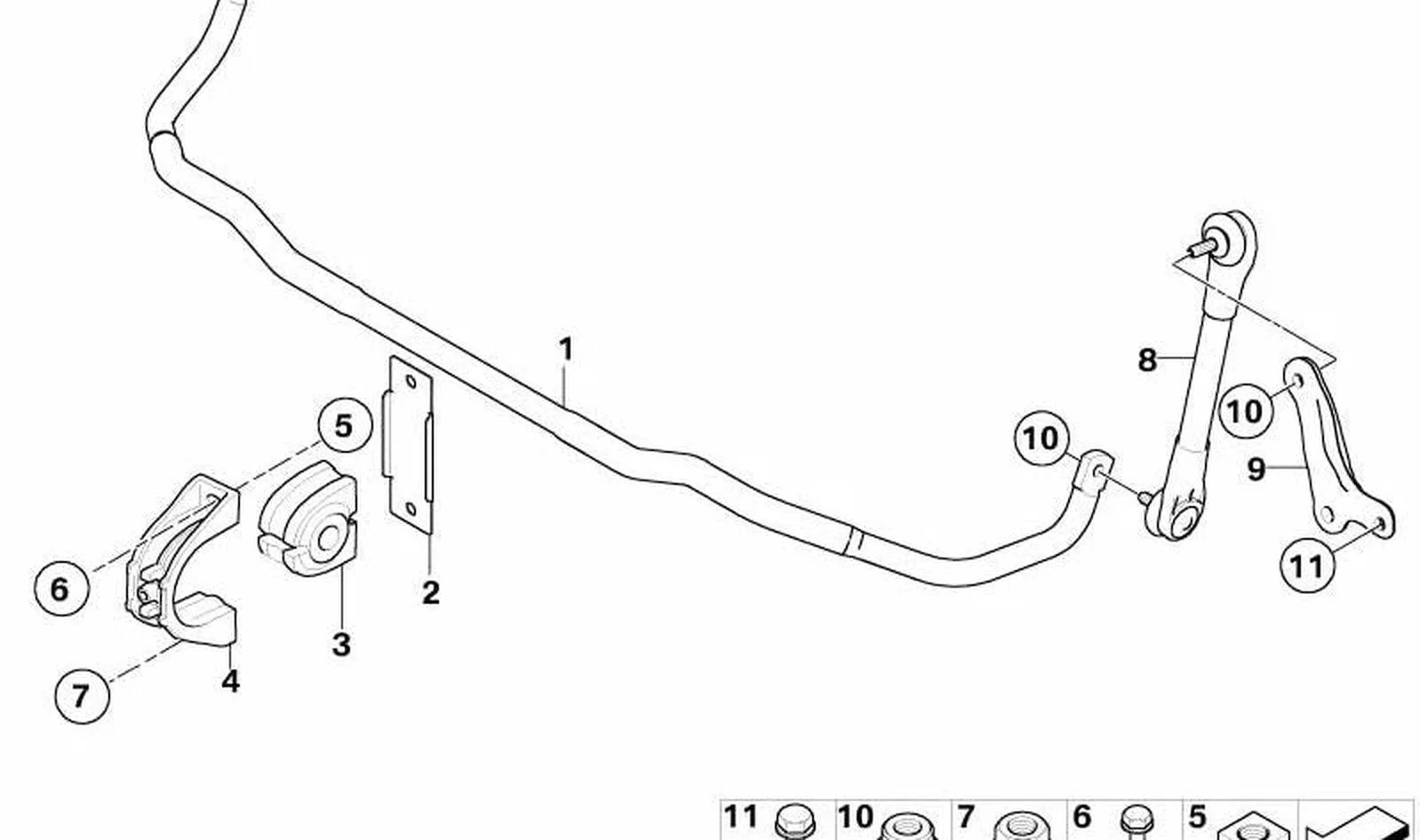 BMW 5 Serisi E60 Ön Askı Rotu Sol 31306781547