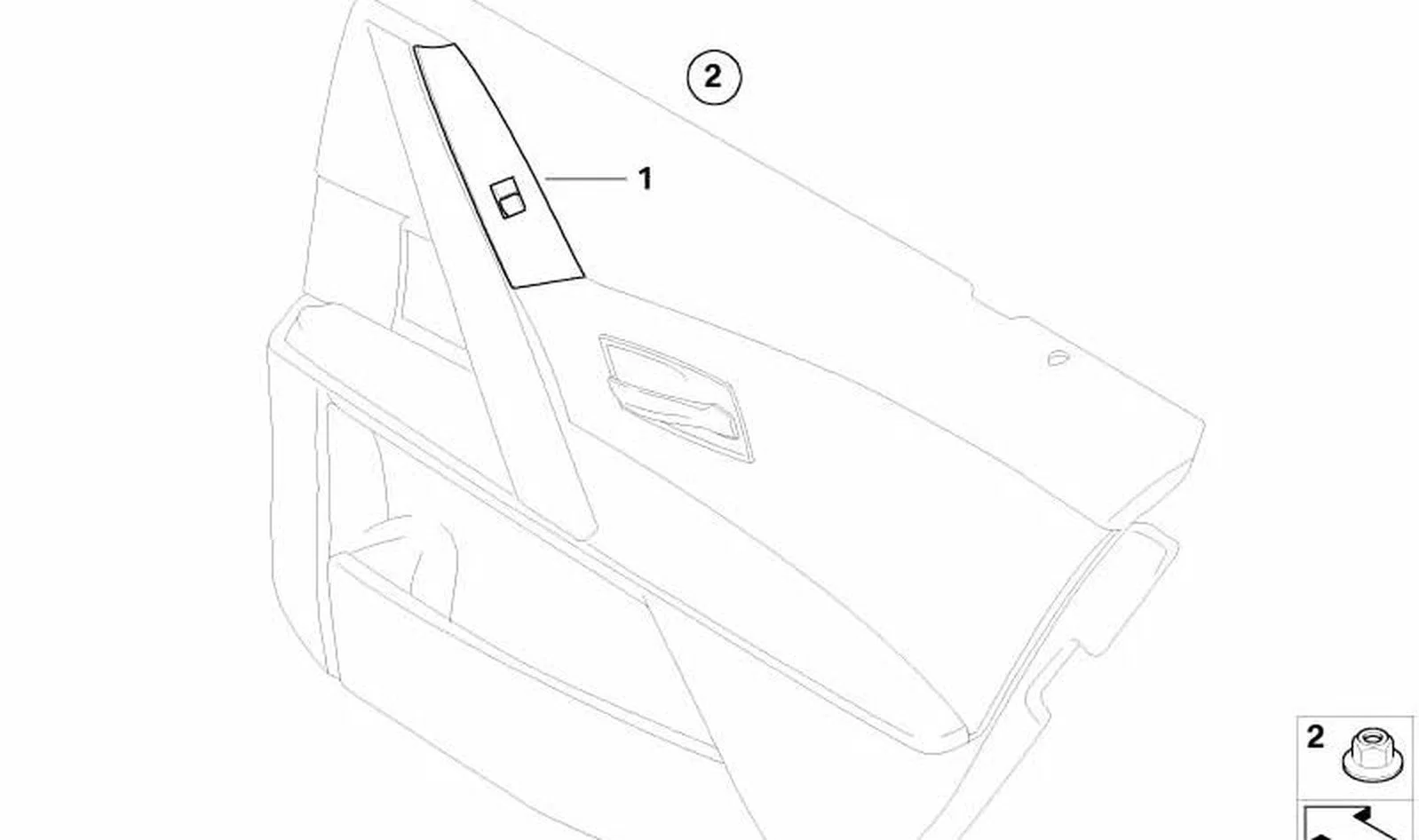 BMW 5 Serisi E60 Ön Cam Düğmesi Siyah Sağ 61316951956