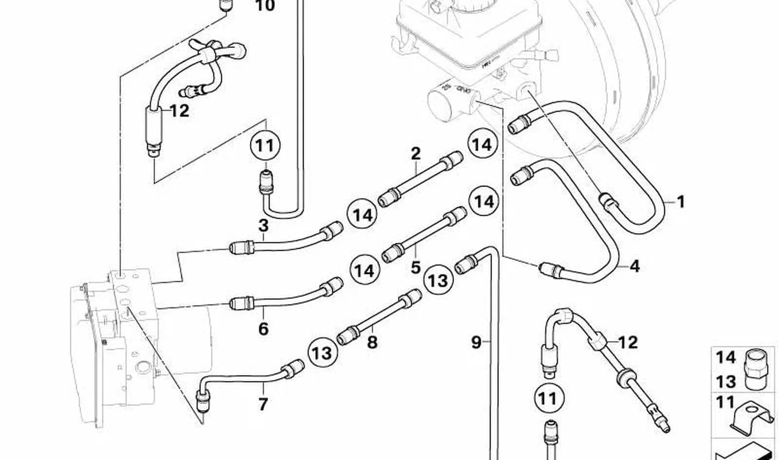BMW 5 Serisi E60 Ön Fren Hortumu Xi 34326768124