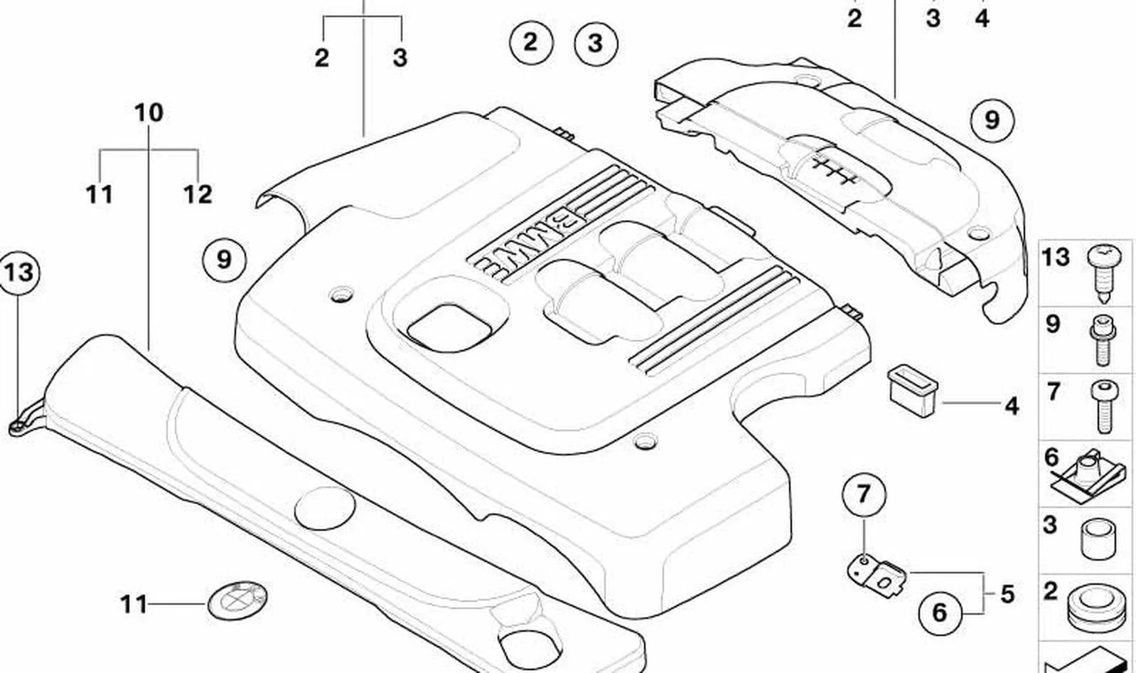 BMW 5 Serisi E60 Panel Üst Bakaliti 11147801282