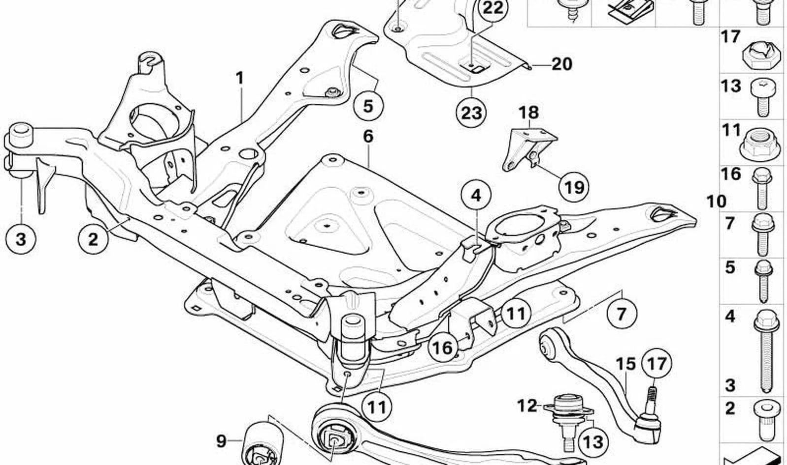BMW 5 Serisi E60 Xi Üst Rotil 31126779840