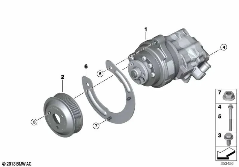 BMW 5 Serisi F07 550 Direksiyon Kasnağı 32427545298