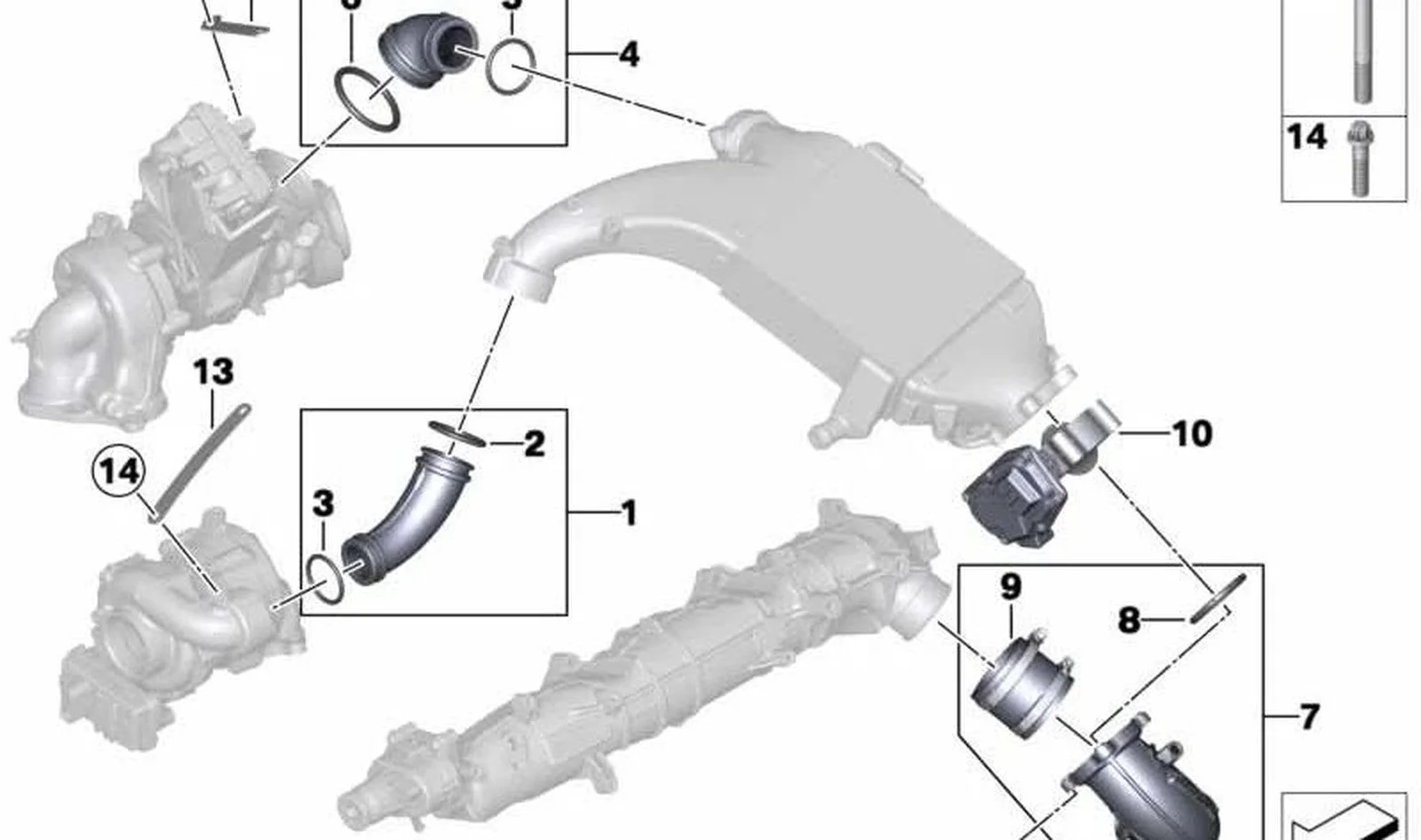 BMW 5 Serisi F10 550 Ara Hortum 11618515793