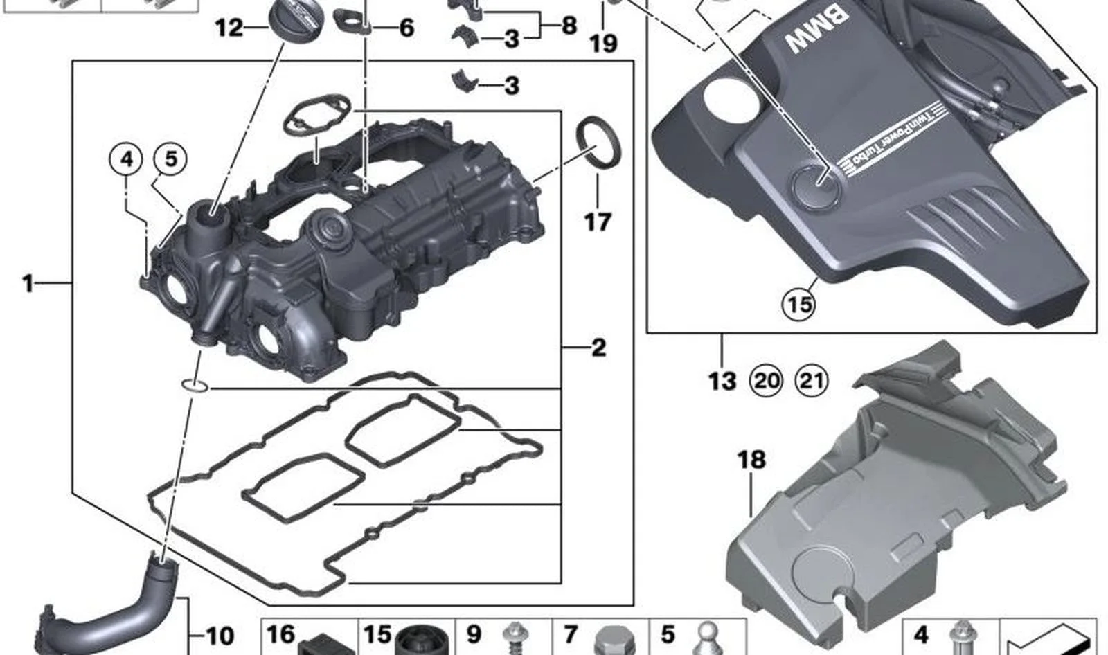 BMW 5 Serisi F10 Akustik Kapak Benzinli 11127644092