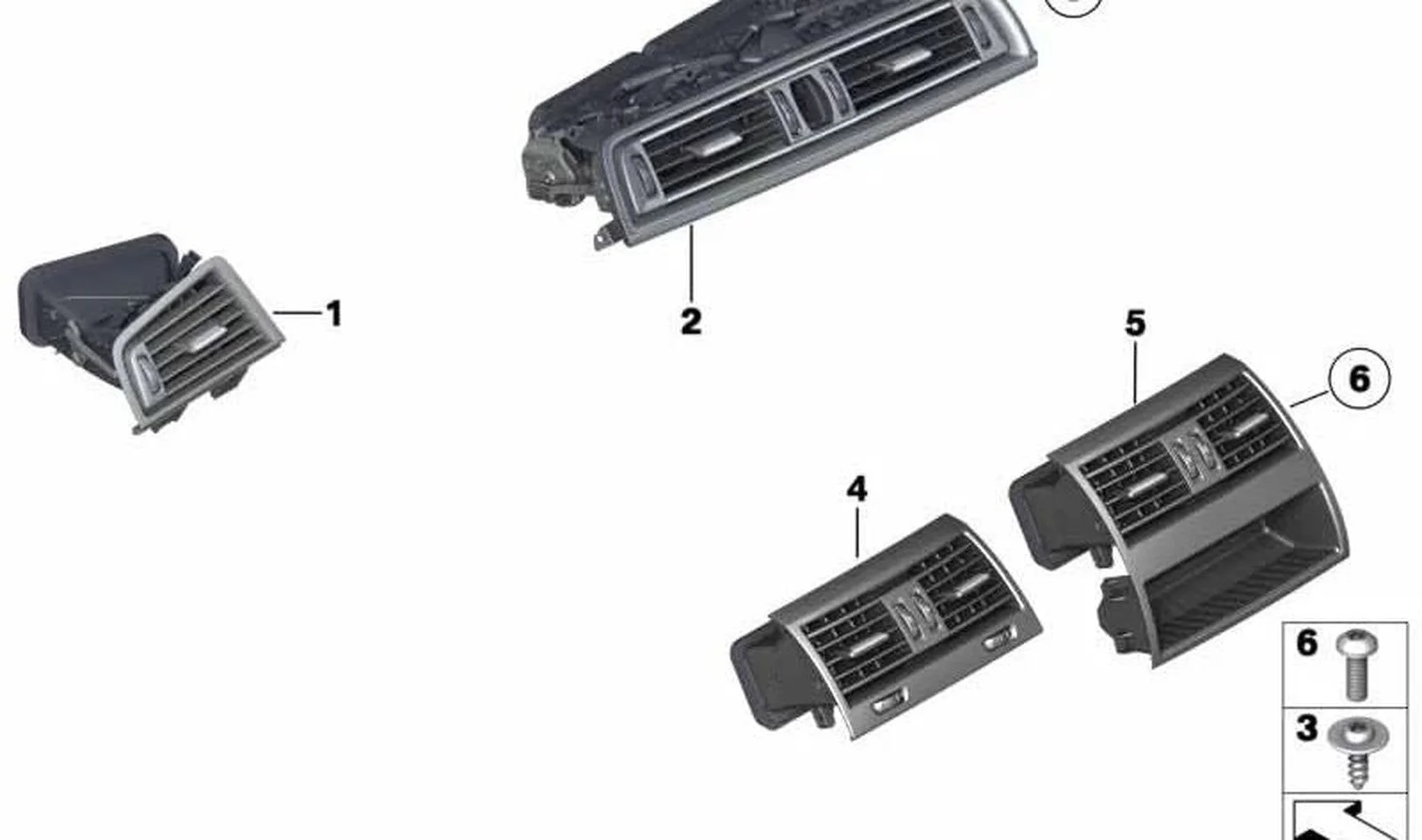BMW 5 Serisi F10 Kalorifer Izgarası Sol 64229166883